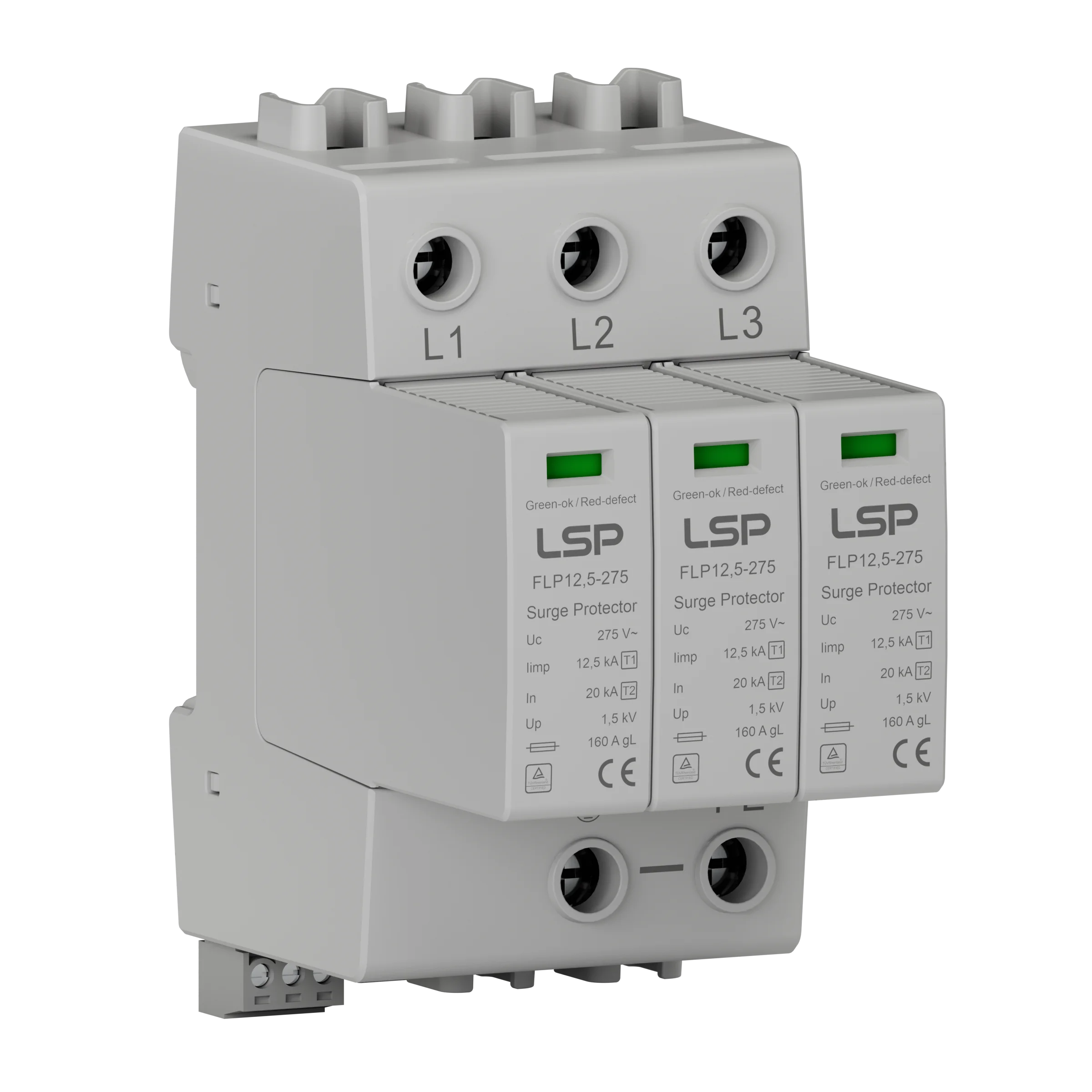 Type 1+2 AC Surge Protective Device SPD FLP12,5-275-3S