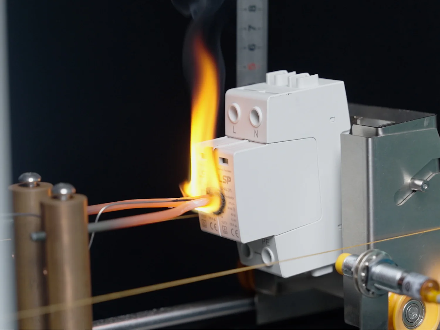 Enhanced Flame retardant Plastic Material Protects the Surge Protection Device SPD Itself