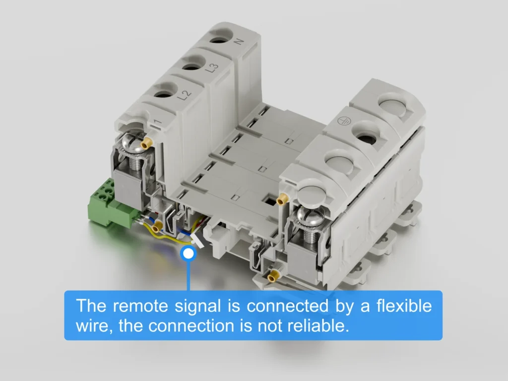 Dispositif de protection contre les surtensions SPD Signal distant connect&eacute; &agrave; un fil flexible