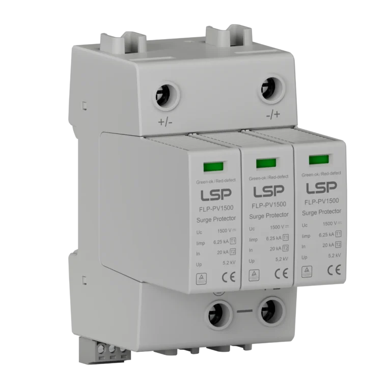 Тип 1+2 Слънчево DC PV устройство за защита от пренапрежение SPD FLP-PV1500-S