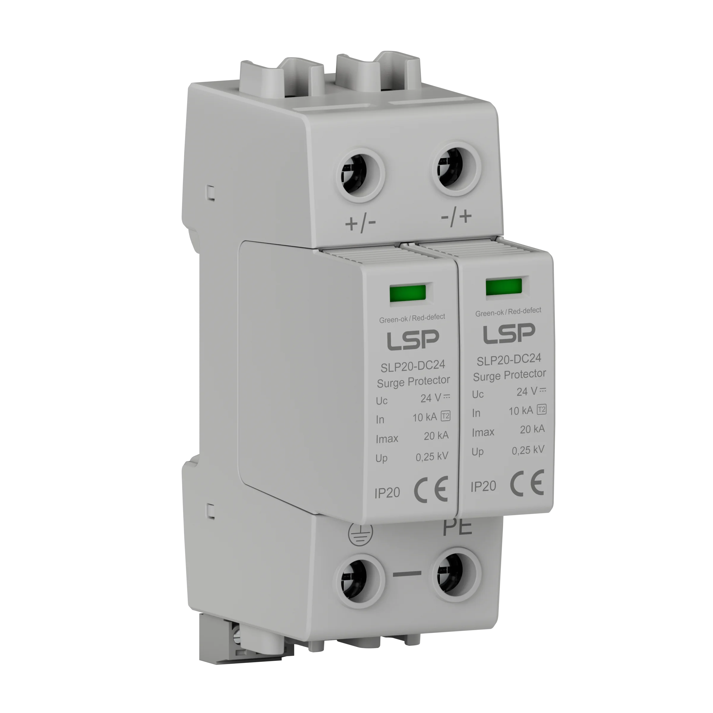 Type 2 12V 24V DC Surge Protective Device SPD SLP20-DC24-2S