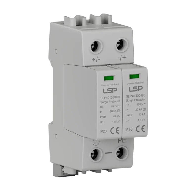 2. t&iacute;pus&uacute; 350 V 460 V egyen&aacute;ram&uacute; t&uacute;lfesz&uuml;lts&eacute;g-v&eacute;delmi eszk&ouml;z SPD SLP40-DC460-2S