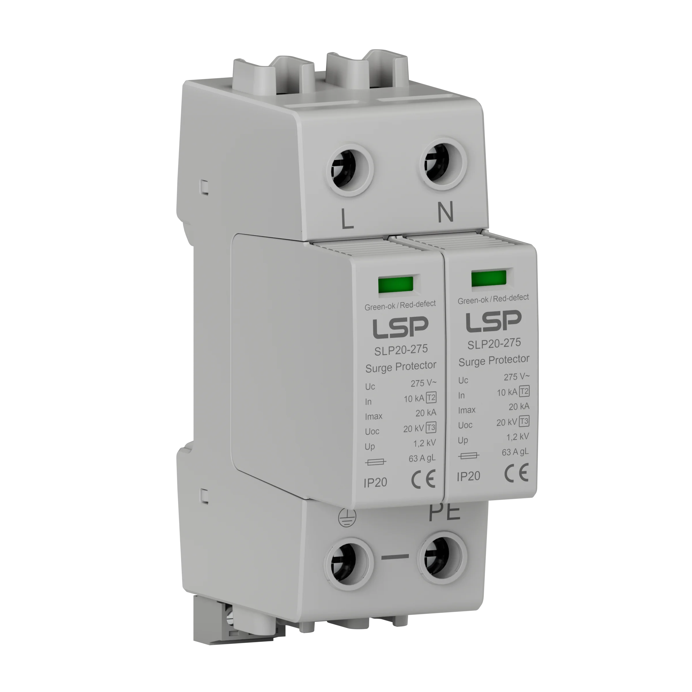 Type 2+3 AC Surge Protective Device SPD SLP20-275-2S
