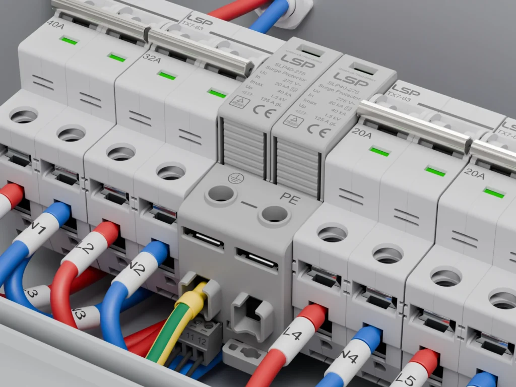 Surge Protective Device SPD Two Ground Terminal
