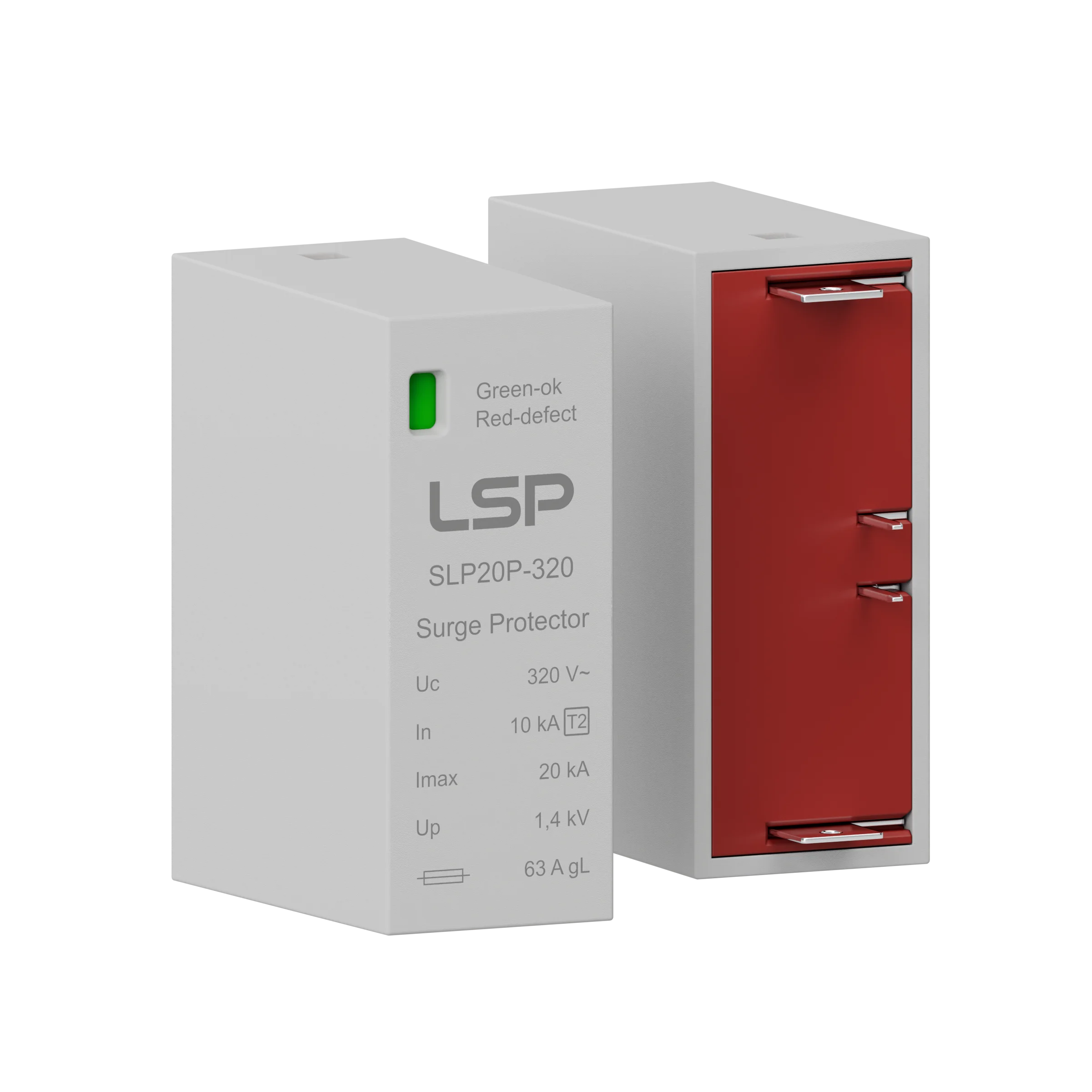 Dispositif de protection contre les surtensions de type 2 &agrave; montage sur circuit imprim&eacute; CA SPD SLP20P-320