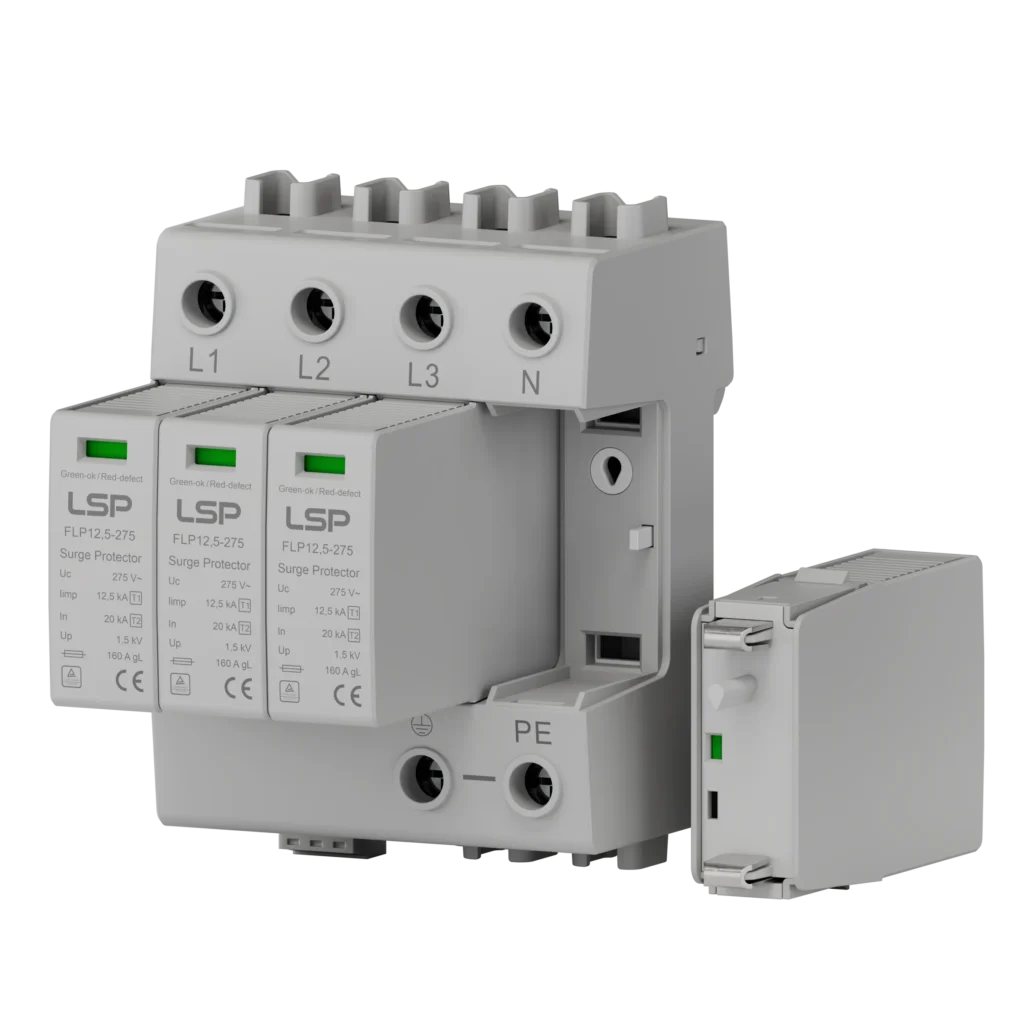 Устройство защиты от перенапряжения переменного тока типа 1+2 SPD FLP12,5-275-3S+1