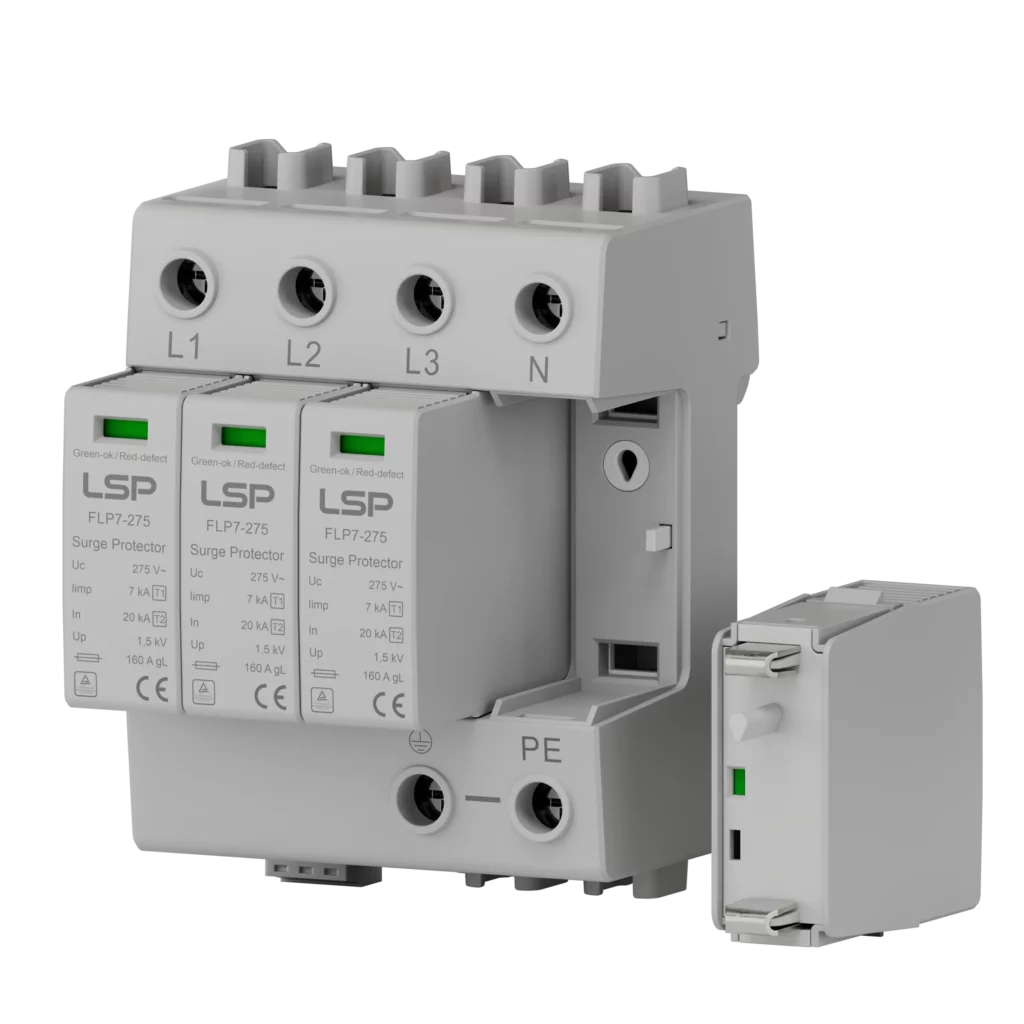 Type 1+2 AC Surge Protective Device SPD FLP7-275-3S+1