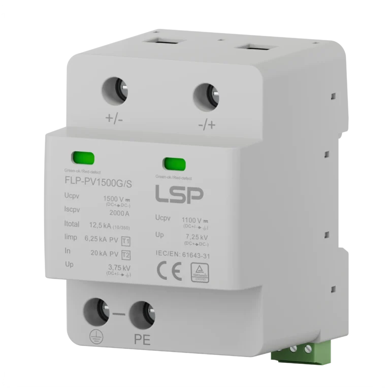 Type 1+2 Solar PV 1500V DC Surge Protective Device SPD FLP-PV1500G-S img1