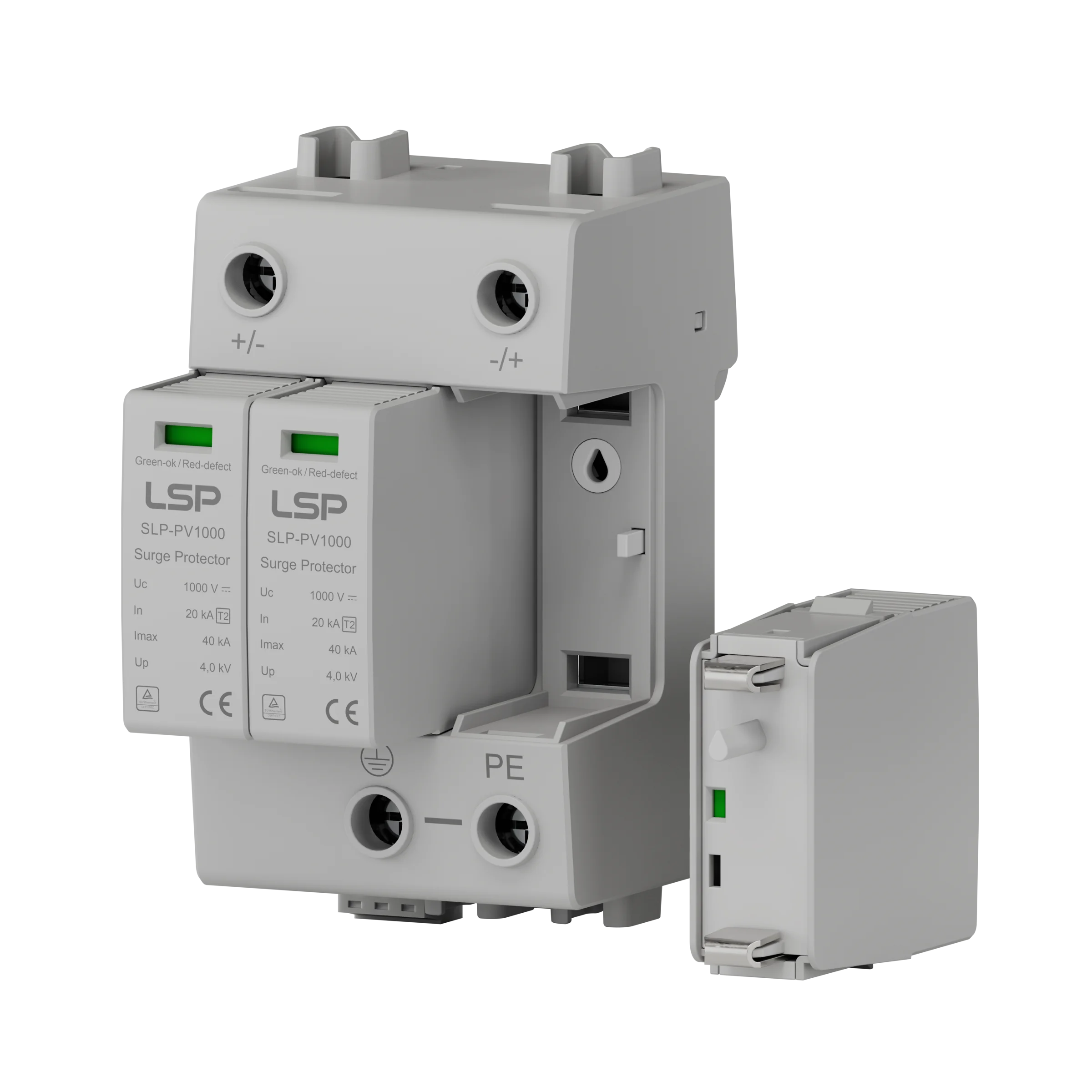 Пристрій захисту від перенапруги для сонячних фотоелектричних систем типу 2 SPD SLP-PV1000-S