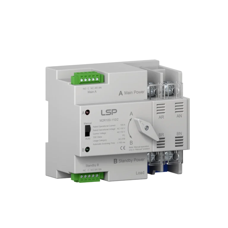 2 pole 100 Amp Single Phase Automatic Transfer Switch ATS M2R100-110-2