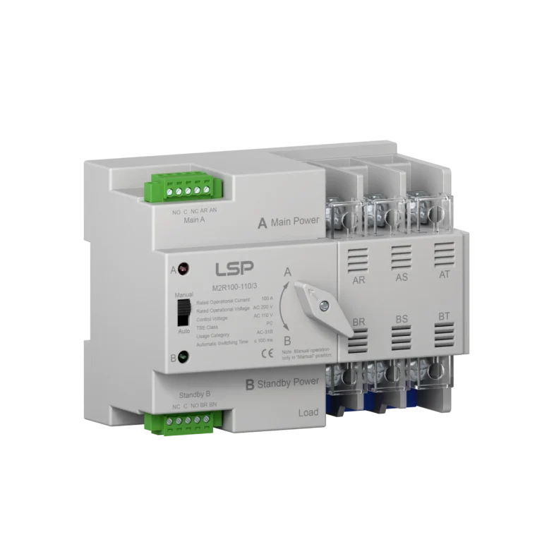 3-полюсен 100 Ампер 3-фазен автоматичен превключвател ATS M2R100-110-3