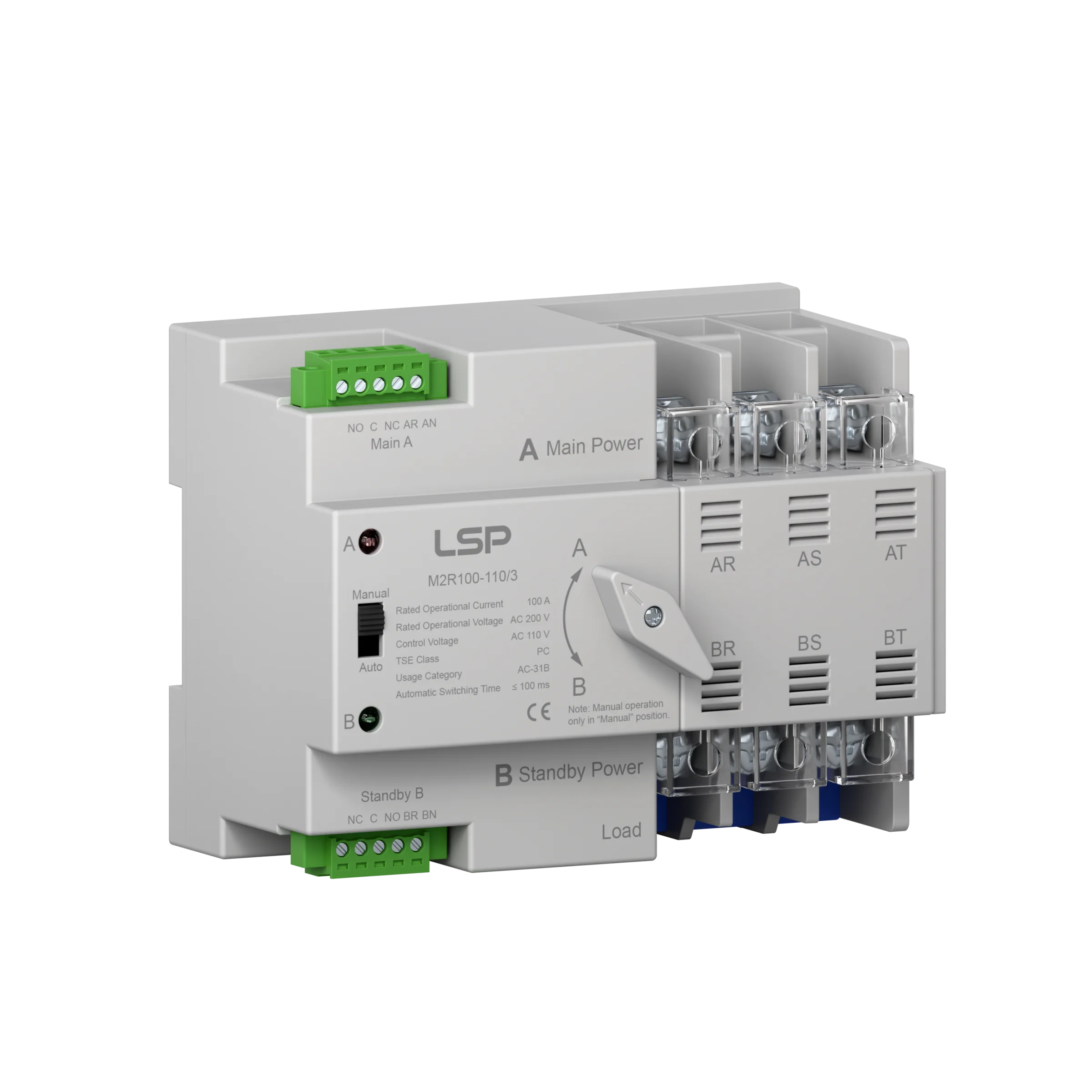 3극 100A 3상 자동전환기 ATS M2R100-110-3