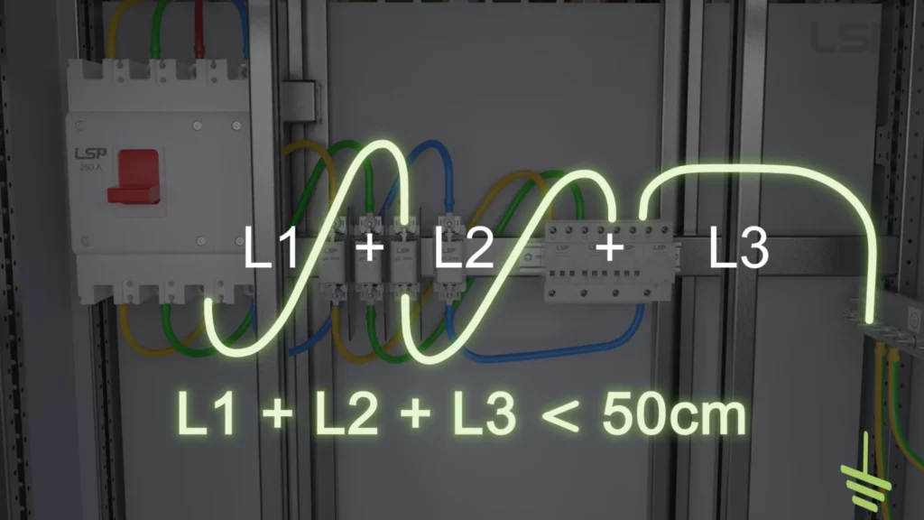 Type 1 Surge Protector Device SPD Connection Wires length