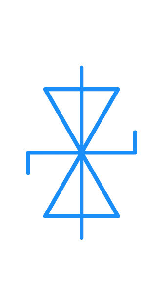 Suppressor Diode Surge Protector SPD Symbol