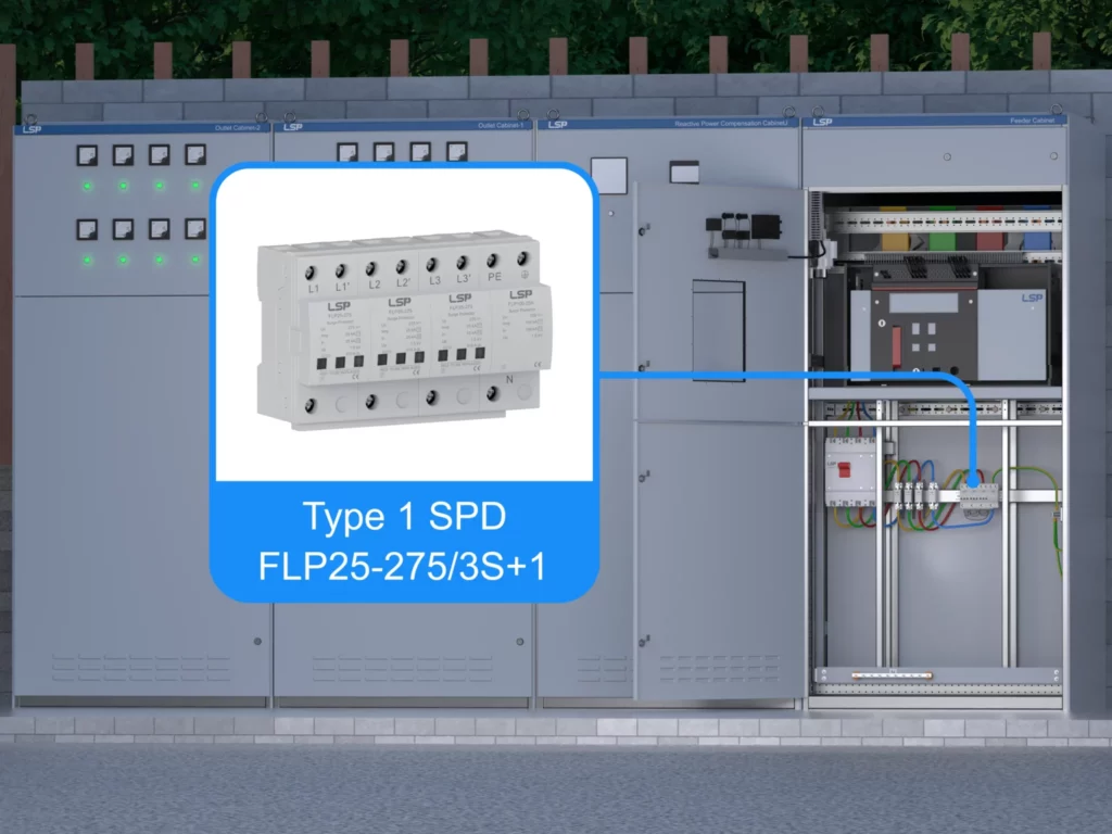 Type 1 Surge Protective Device installation Electrical Cabinets Main Distribution board Circuit Breaker