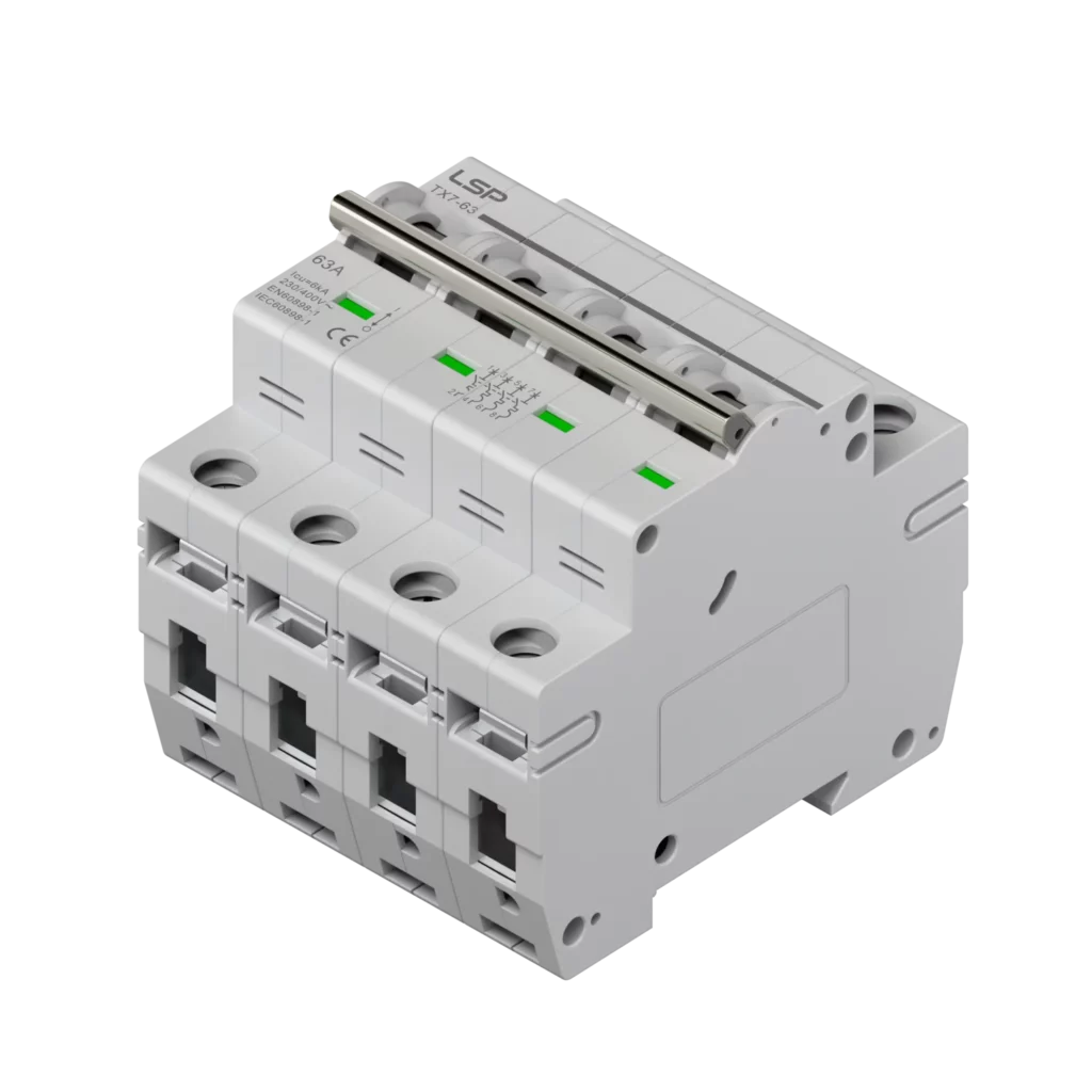 Interruttore magnetotermico miniaturizzato CC MCB TX7-63Z