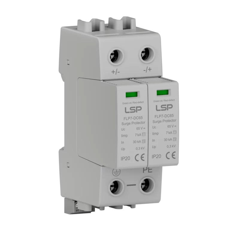 Type 1+2 48V 65V DC Surge Protective Device SPD FLP7-DC65-2S