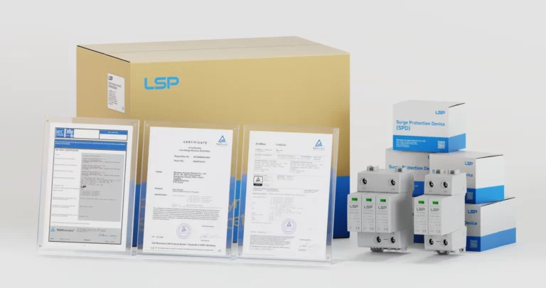 Тип 1+2 Слънчево фотоволтаично устройство за защита от пренапрежение SPD Опаковка и сертификати