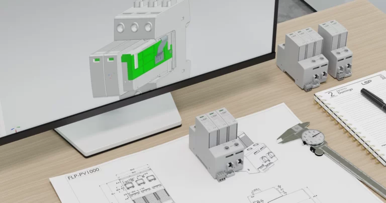 Тип 1+2 Слънчева фотоволтаична DC устройство за защита от пренапрежение SPD R&D