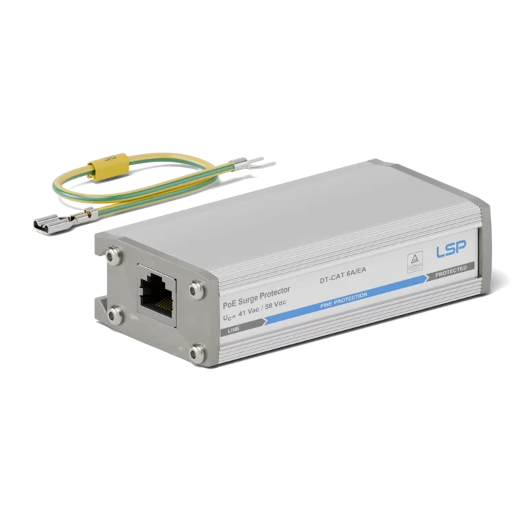 Power over Ethernet PoE t&uacute;lfesz&uuml;lts&eacute;g-v&eacute;dő SPD DT-CAT 6AEA
