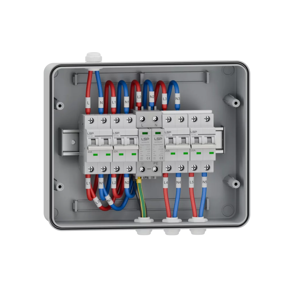 Single Phase Surge Protector in a Sub-distribution Box