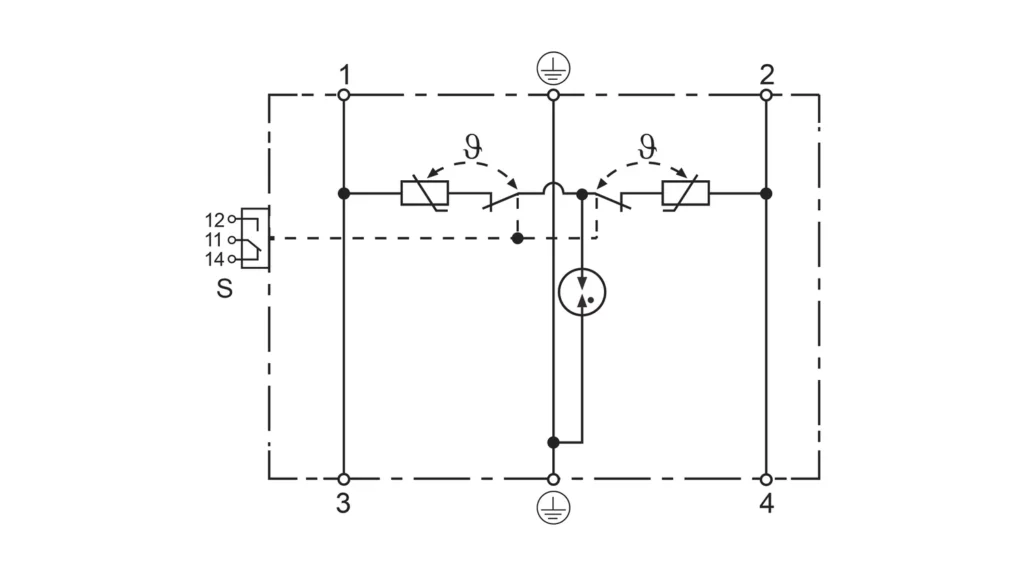 Basic Circuit Diagram - Type 3 AC Surge Protection Device SPD TLP-275-2S