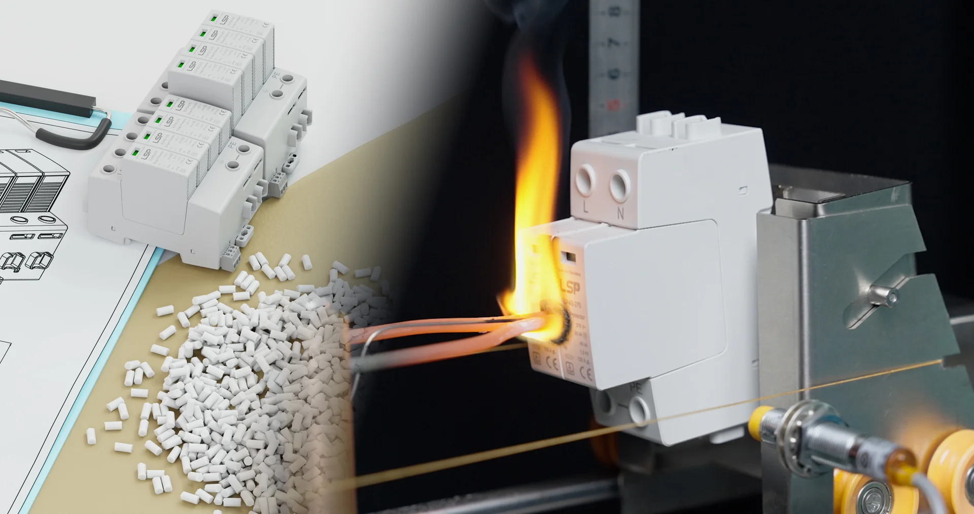 Overvoltage Protection Devices Flame-Retardant Housing