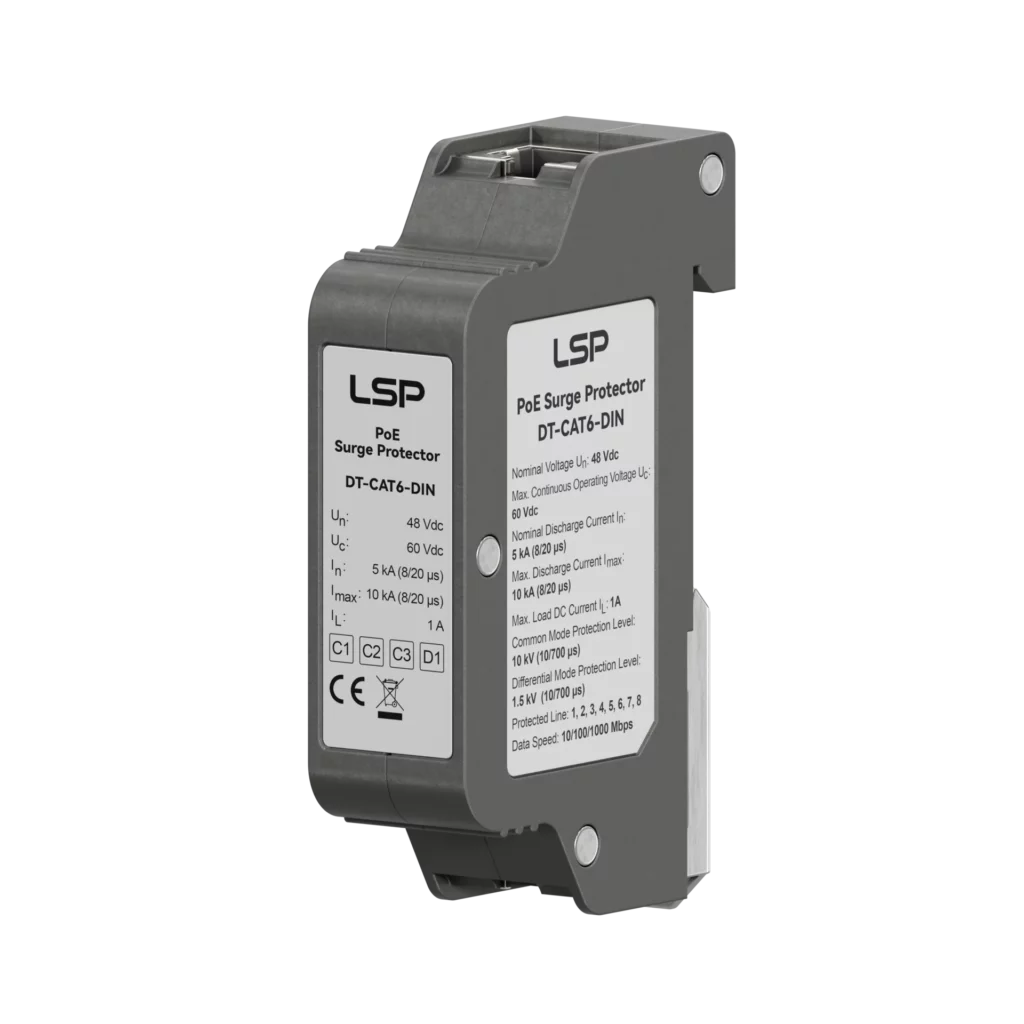Защита от пренапрежение Power over Ethernet PoE SPD DT-CAT6-DIN img9