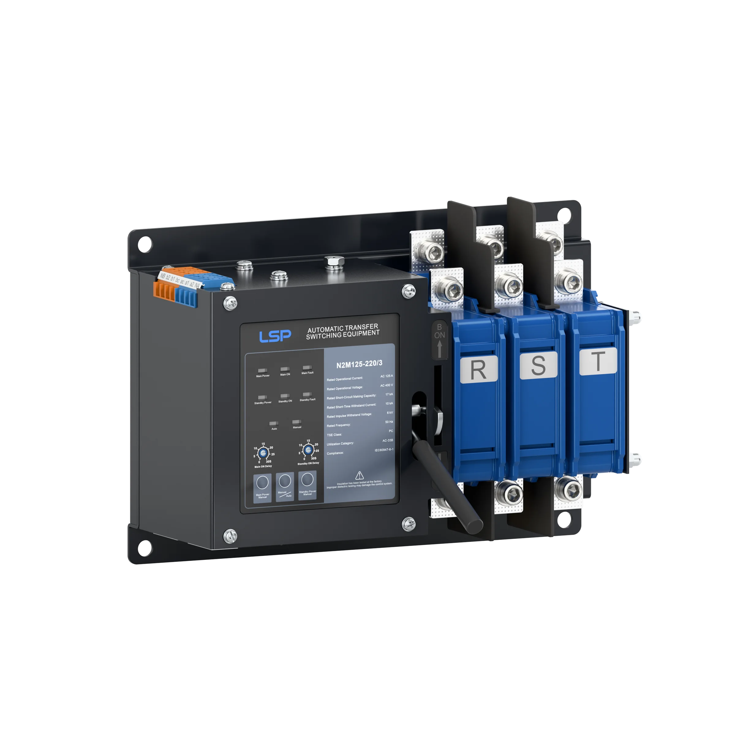 3 Phase 125 Amp Automatic Transfer Switch ATS N2M125-220-3