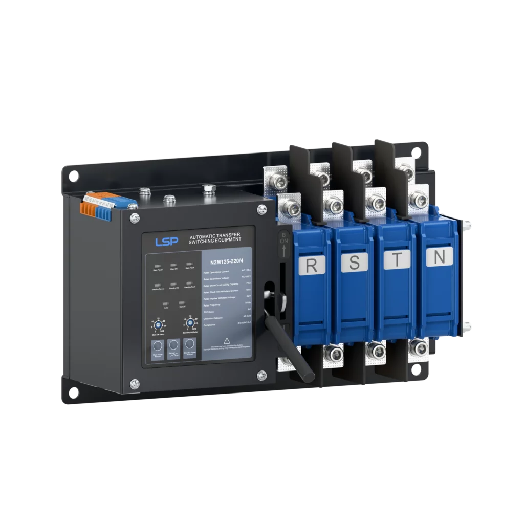 Interruptor de transferencia automática trifásico de 125 amperios ATS N2M125-220-4