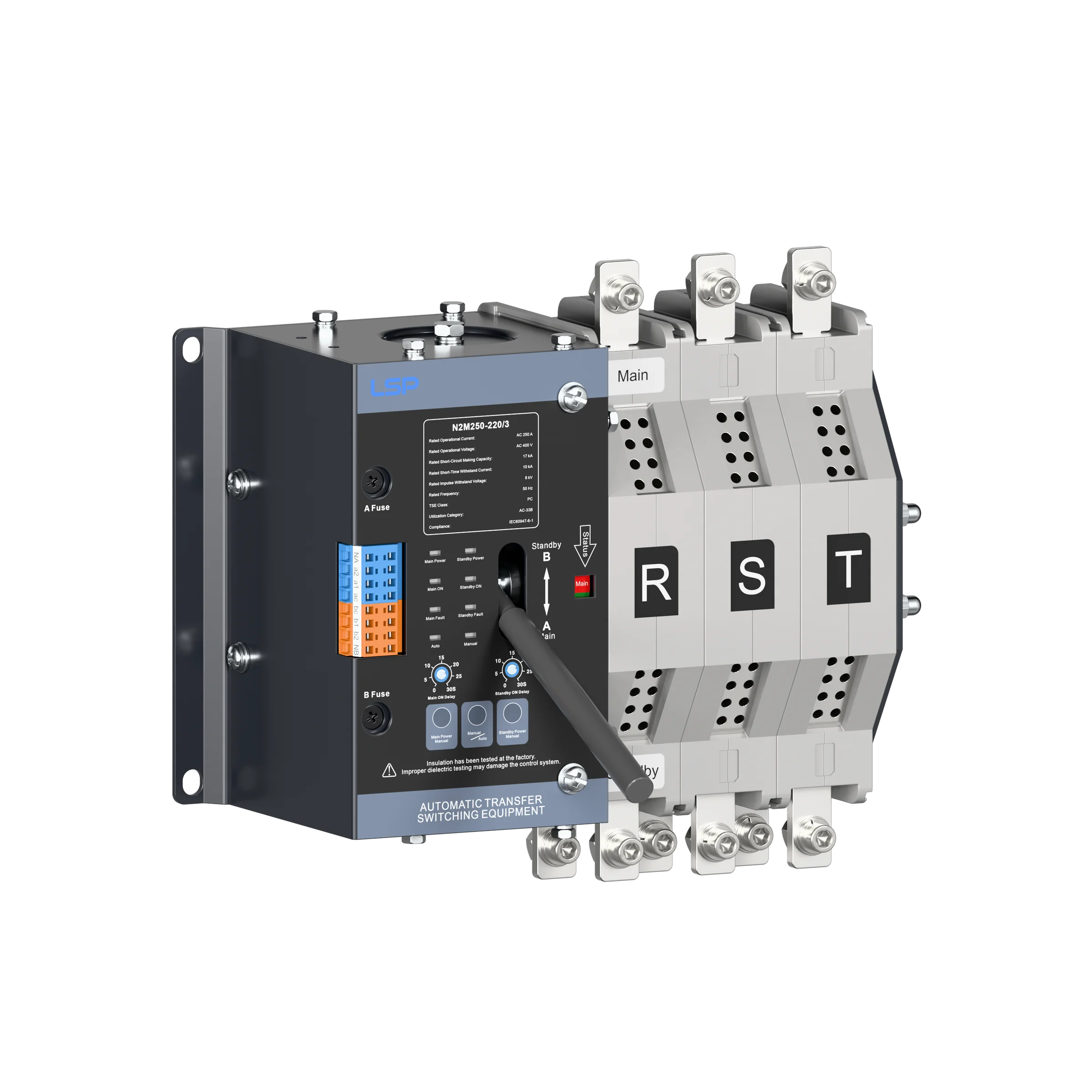 3 Phase 250 Amp Automatic Transfer Switch ATS N2M250-220-3