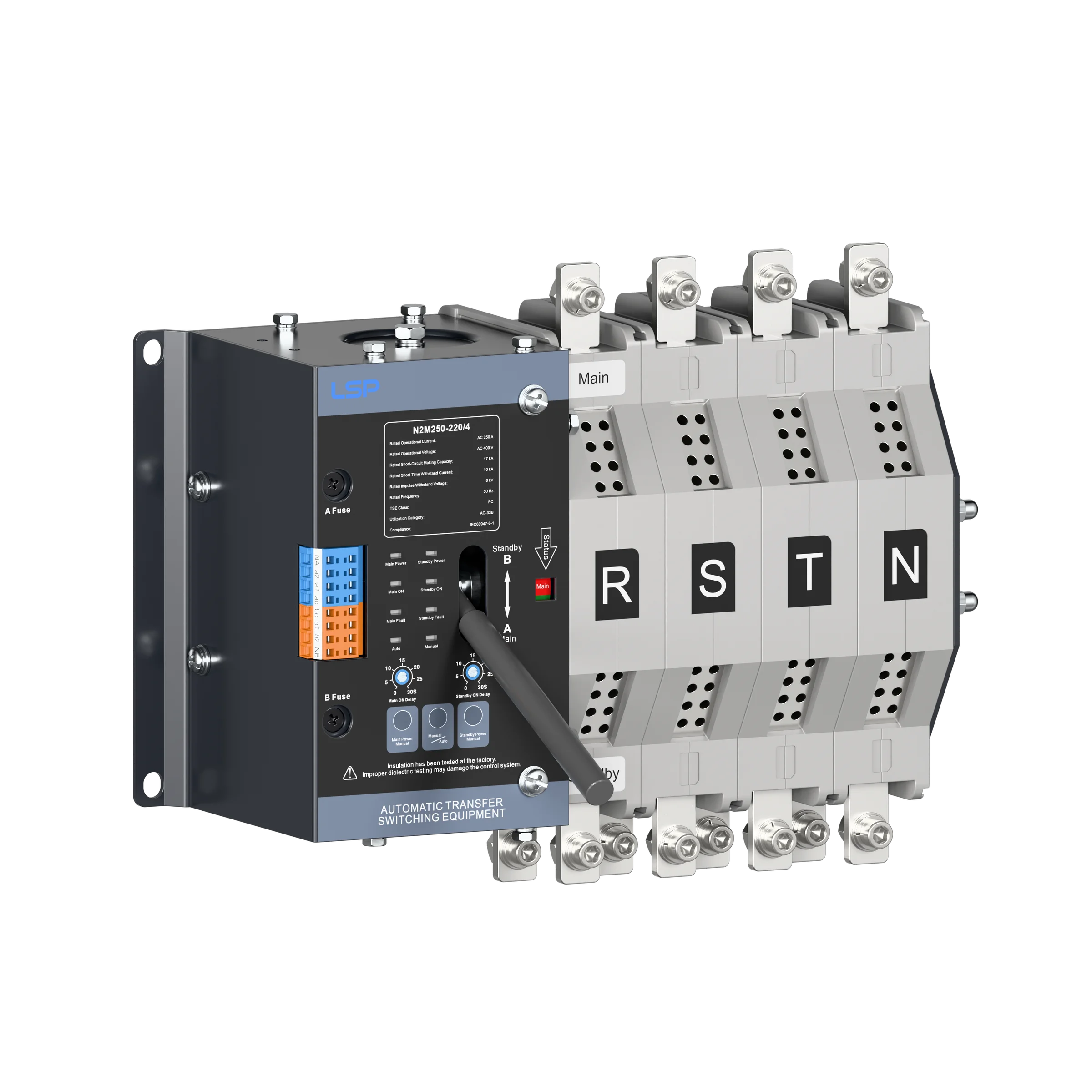 3 Phase 250 Amp Automatic Transfer Switch ATS N2M250-220-4