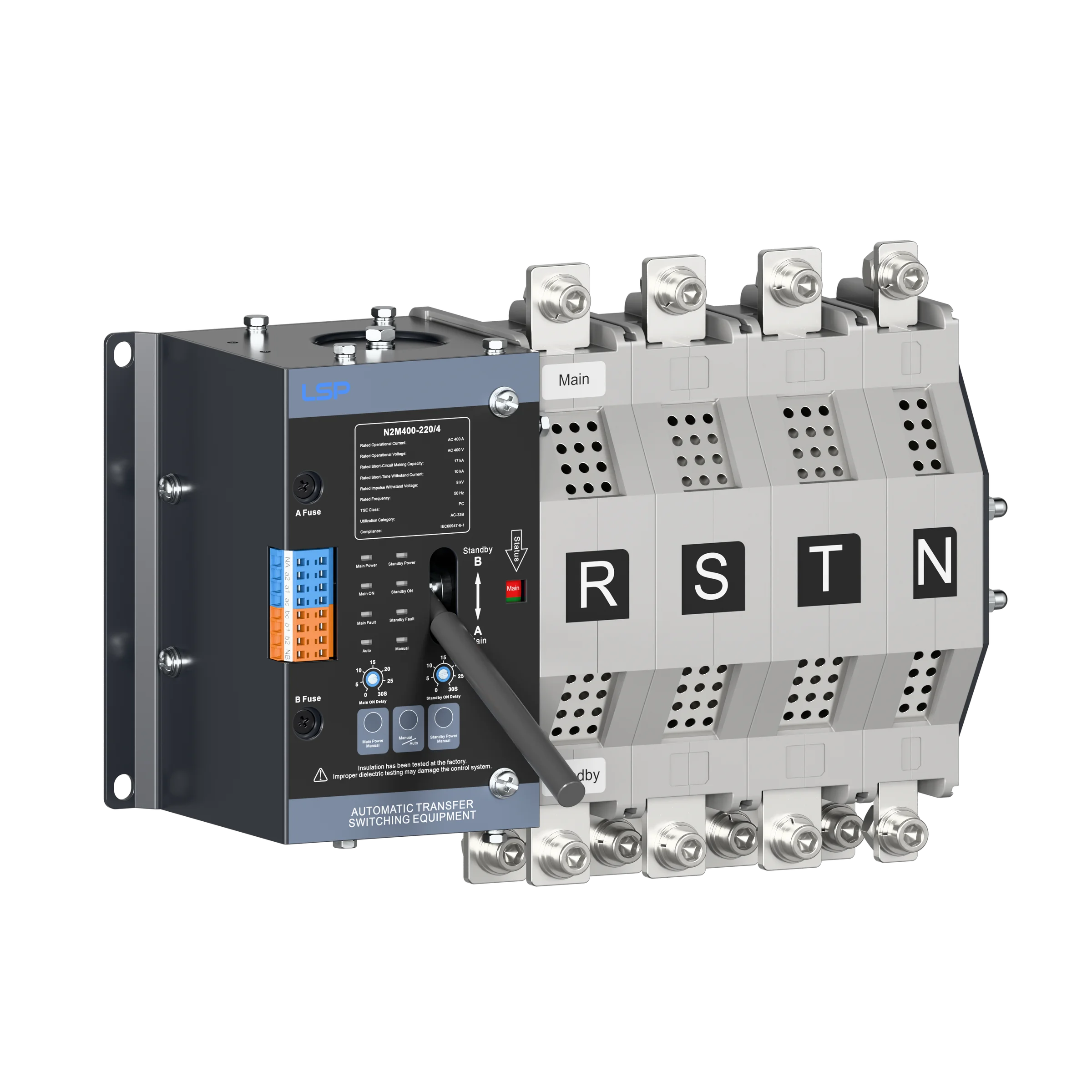 3 Phase 400 Amp Generator Automatic Transfer Switch ATS N2M400-220-4
