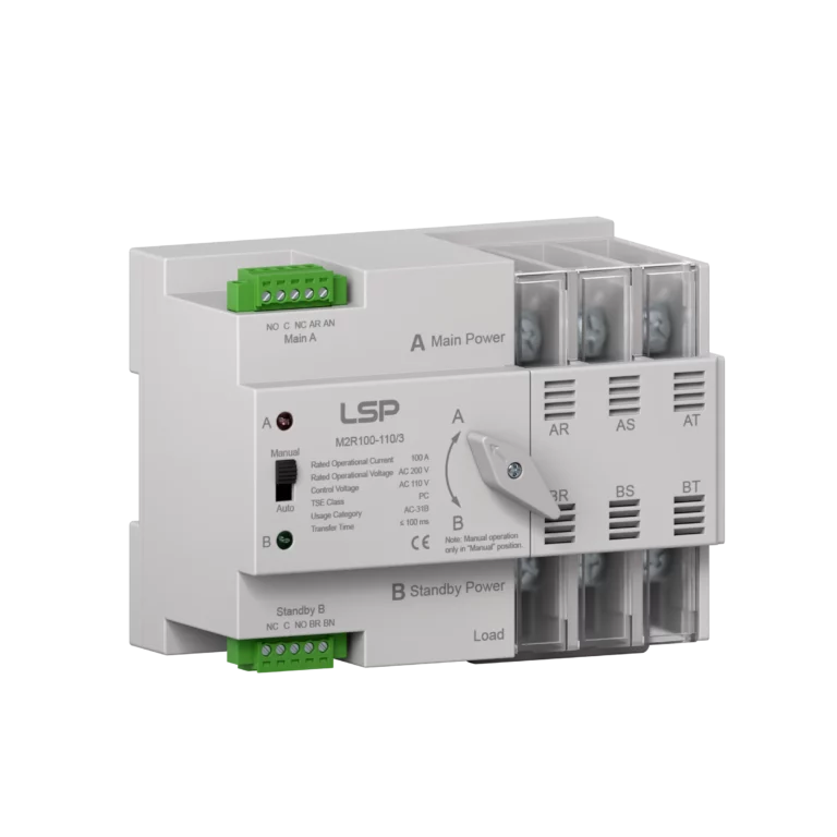 3 pole 100 Amp 3 Phase Automatic Transfer Switch ATS M2R100-110-3