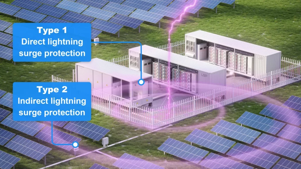 Тип 1+2 DC Solar PV Surge Protector SPD Combined Protection Concept