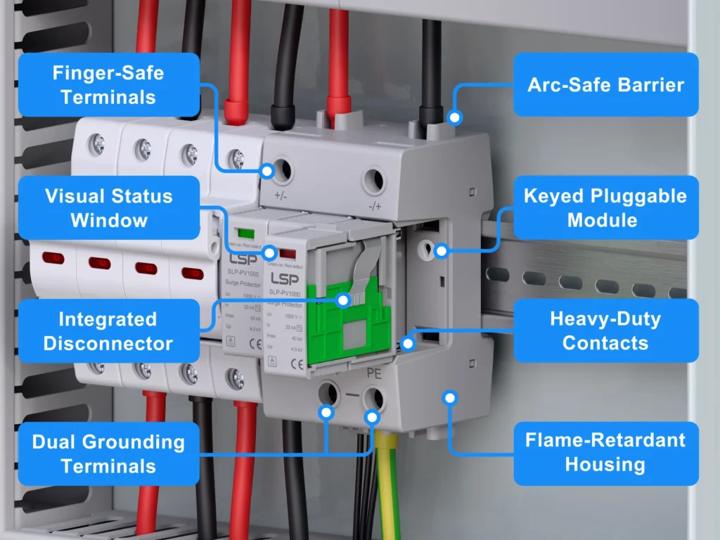 Komponen Teras dan Reka Bentuk Struktur Peranti Perlindungan Lonjakan DC Jenis 2