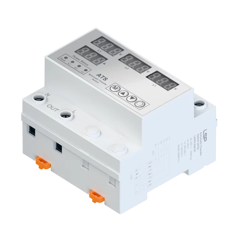 Single Phase 3 Way Automatic Transfer Switch ATS L2V63-220-3C Img1