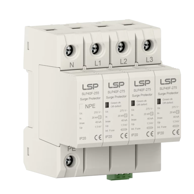 Type 2 Surge Protection Device SPD With Integrated Fuse SLP40F-275-3S+1