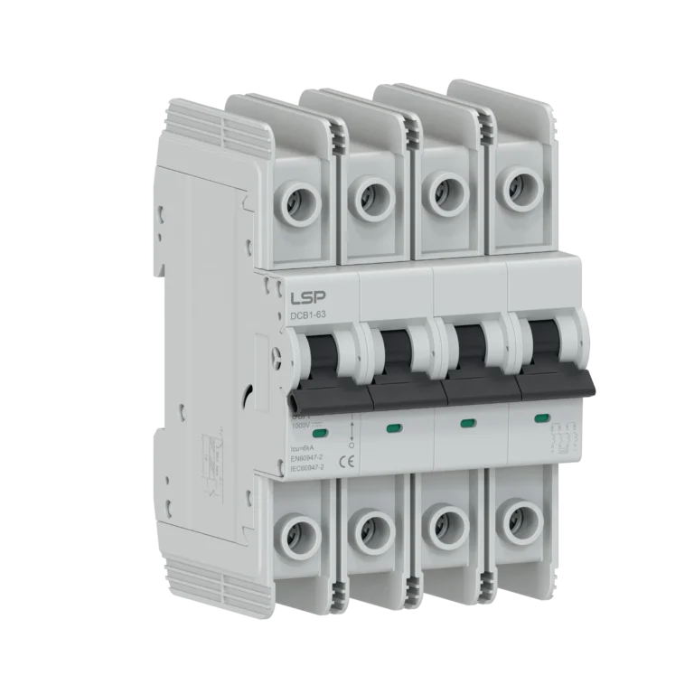 &Icirc;ntrerupător de circuit miniatural de curent continuu 63A, tip MCB DCB1-63-4
