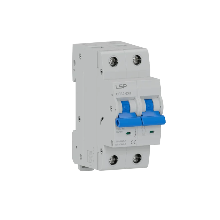 &Icirc;ntrerupător de circuit miniatural de curent continuu 63A, tip MCB, model DCB2-63H-2