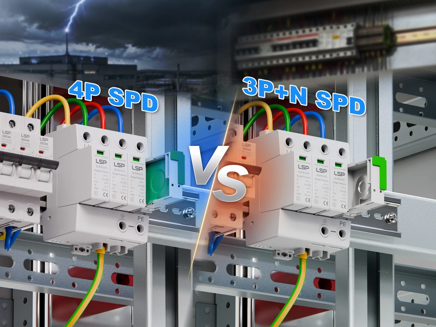 Bộ chống s&eacute;t 4P SPD so với bộ chống s&eacute;t 3P+N